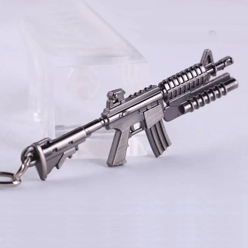 AK47 M16 Gun Keychain Men Trinket Key Chain Ring Rifle Male Jewelry Souvenirs Gift