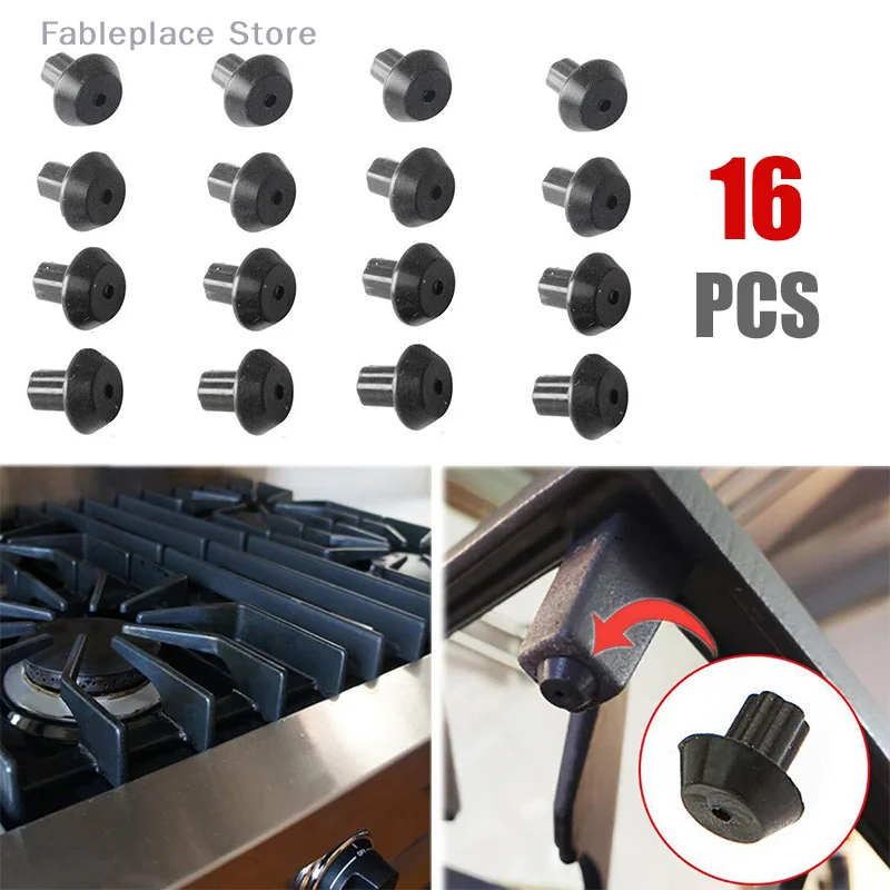 

16 PCS Gas Range Burner Grate Foot Compatible Stove Gas Stove Burner Foot Rubber Feet For Kitchen Accessories