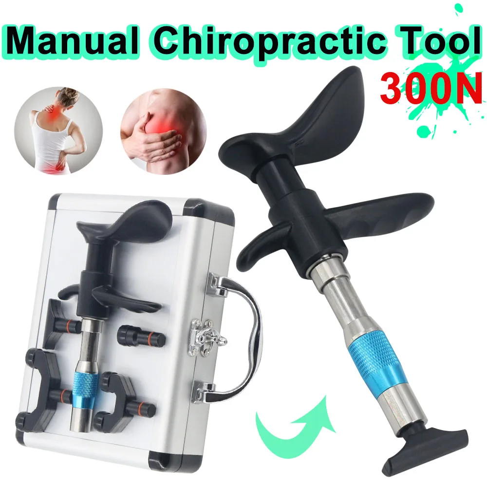 Ручной массажный пистолет, массажер для спины, 10 уровней, регулировка позвоночника, новейшие инструменты для регулировки хиропрактики 300N