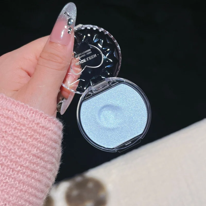 Blue Glitter Highlighter Mashed Potato Texture Pearlescent Shiny Eyeshadow Highlighter Brightening Facial Makeup Cosmetics