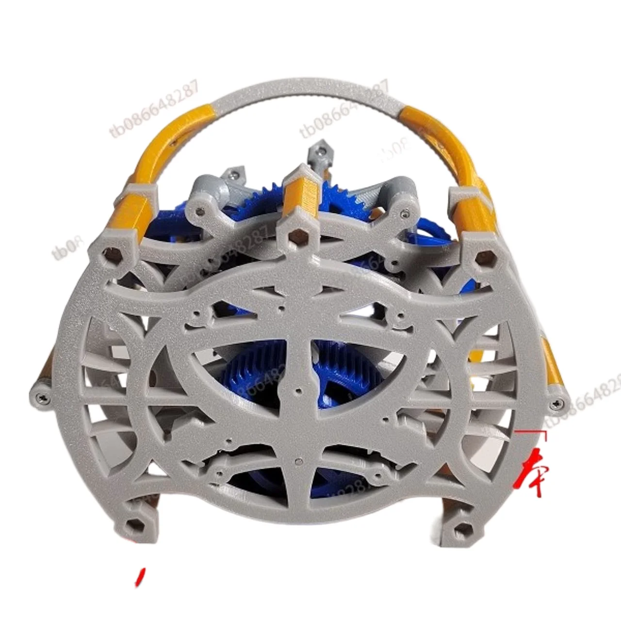 Q896 mechanical 3D printing three-axis tourbillon model movement ornament creative gift handmade DIY stick twist