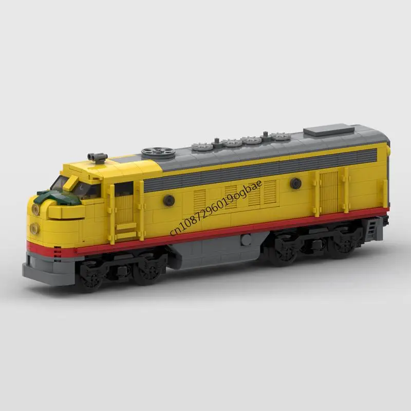 جديد 1059 قطعة مسارات القطار التقنية للمدينة السكك الحديدية Moc Union Pacific Emd F7 نموذج اللبنات لتقوم بها بنفسك الأفكار الإبداعية لعب الاطفال هدية #4