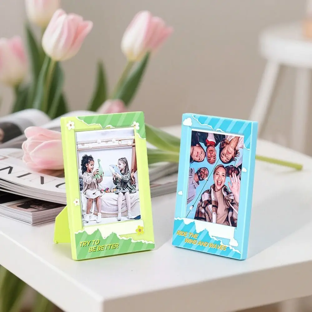 

Home Decor 3 Inch 3 Inch Photo Holder Mini Easy to Use 3 Inch Photo Frame Portable Vertical Mini Film Frame Place Photos