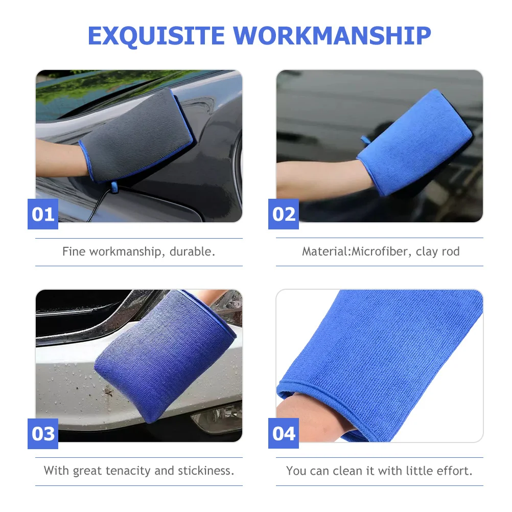 منشفة الطين قابل للغسل تنظيف السيارات القماش خالية من الخدش مزيل الملوثات قابلة لإعادة الاستخدام ستوكات غسل ميت للسيارات #3