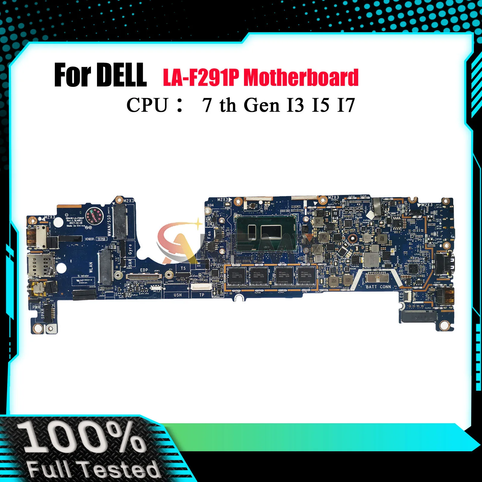 

Материнская плата для ноутбука DDA30 LA-F291P для DELL Latitude 13 7390 2in1 CN-02PK0W 071V71 0441WF 041M0M 0XMNM2 0HVW90, 100% протестировано, ОК