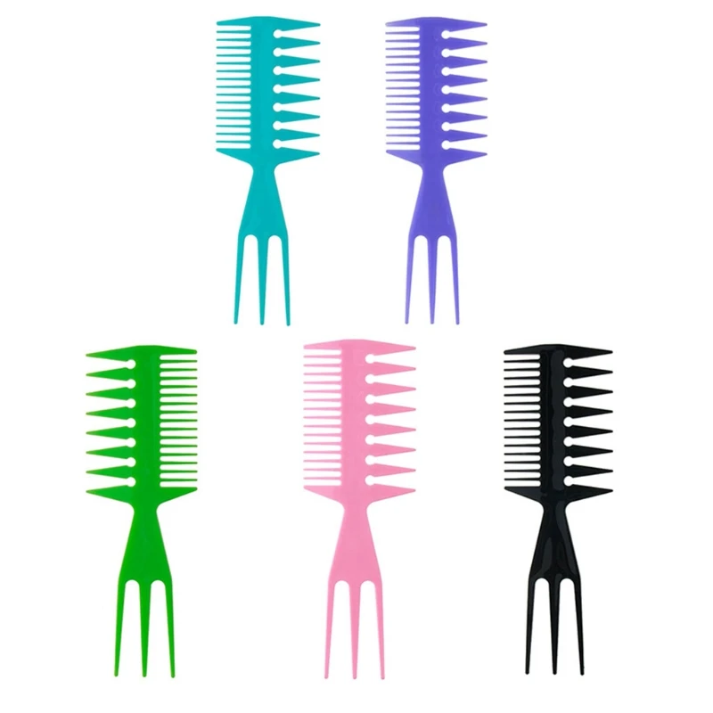 2023 New Retro Women Men Oil for Head Styling Hairbrush Wide Tooth Hair Comb Pick Fish Bone Shaped Fork Salon Hairdressing Tool