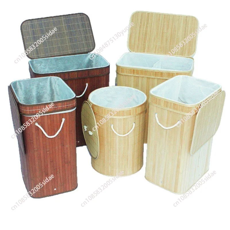 سلة ملابس للأمهات والرضع من الخيزران قابلة للطي، هدايا حبس من الخيزران الطبيعي، طبخ عالي الضغط، جاف وجيد التهوية