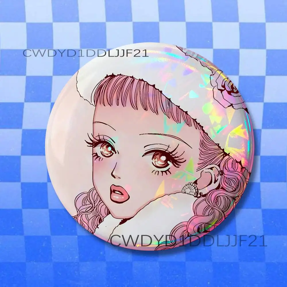 Miwako P-Paradise K-Kiss Button Pins Cool Anime Cosplay Badges Clothes Backpack Decorations Brooch Gifts