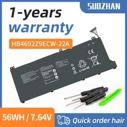 SUOZHAN HB4692Z9ECW-22A 노트북 배터리, 화웨이 메이트북 D14 NblL-WDQ9HN Nbl-WAQ9H NbIL-WFP9 NbDE-WFH9, 7.64V, 7330mAh, 56WH