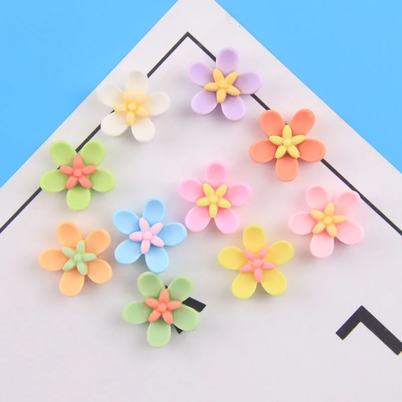 20 pçs sorte flores resina plana voltar cabochão scrapbook kawaii diy enfeites acessórios linda margaridas botão de flores resina