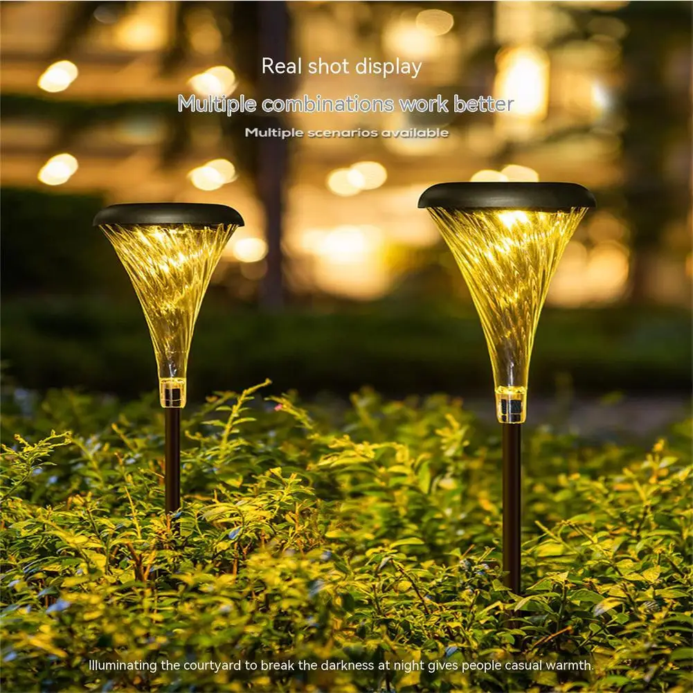 

2pcs Colorful Solar Lamp Outdoor Waterproof Decorative Stake Lights For Villa Garden Grass Courtyard