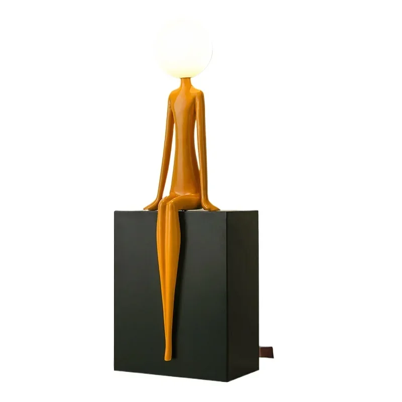 Marble Designer Art Home Decoration Modern Bar Restaurant Table Lamp Nordic Humanoid Sculpture Floor Statue Lamp