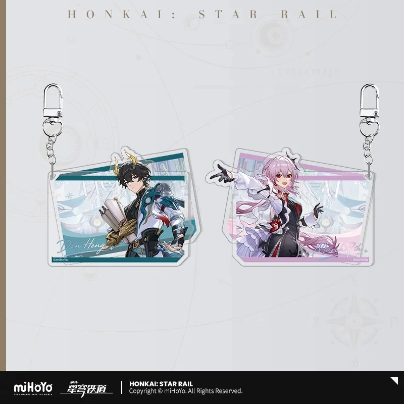 Official miHoYo Honkai: StarRail Licensed Anime Fall Festival Series Character Merchandise Acrylic Keychain Danheng/March 7th