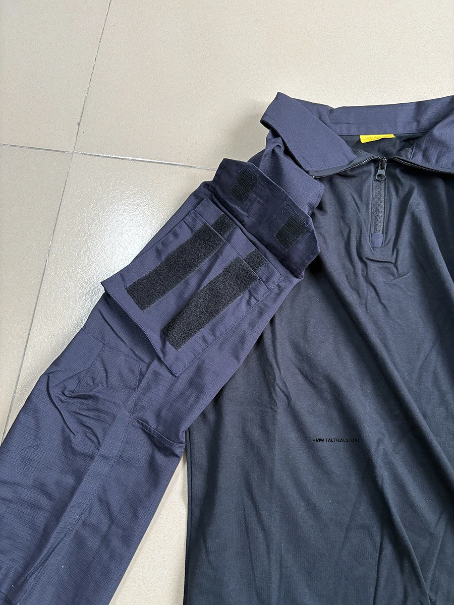HMW Dark Blue GEN3 Frog Suit G3 Tactical Hunting Combat  Special Forces Climbing Training Suit, Tactical Top, Tactical Pants MEN