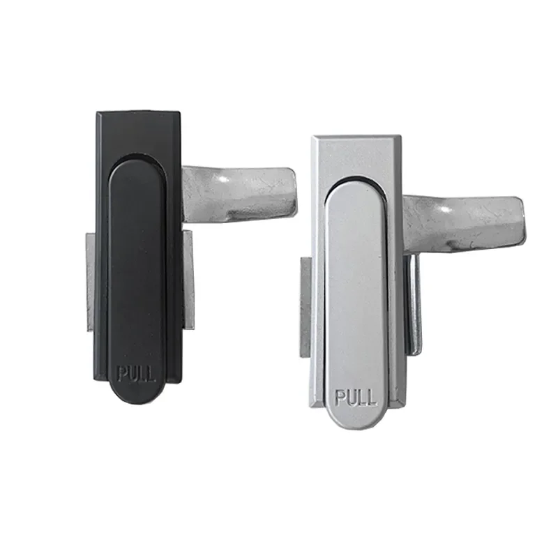 Cabinet Door Lock Zinc Alloy Plane Lock Fire Box Lock Black Electric Box Latch Flat Locks MS717-1