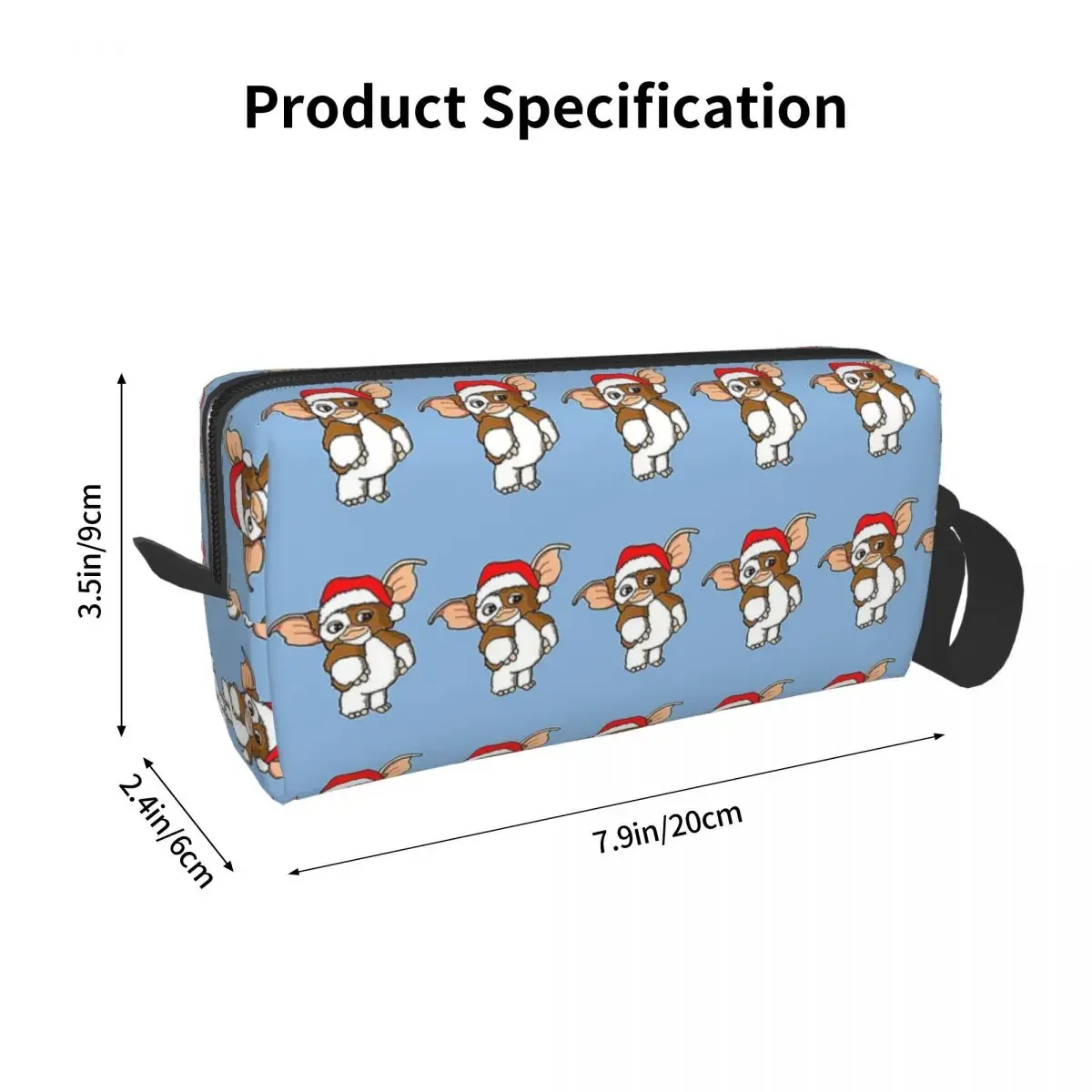 Gizmo Gremlins Christmas Makeup Bag Cosmetic Organizer Storage Dopp Kit Toiletry Cosmetic Bag Women Beauty Travel Pencil Case