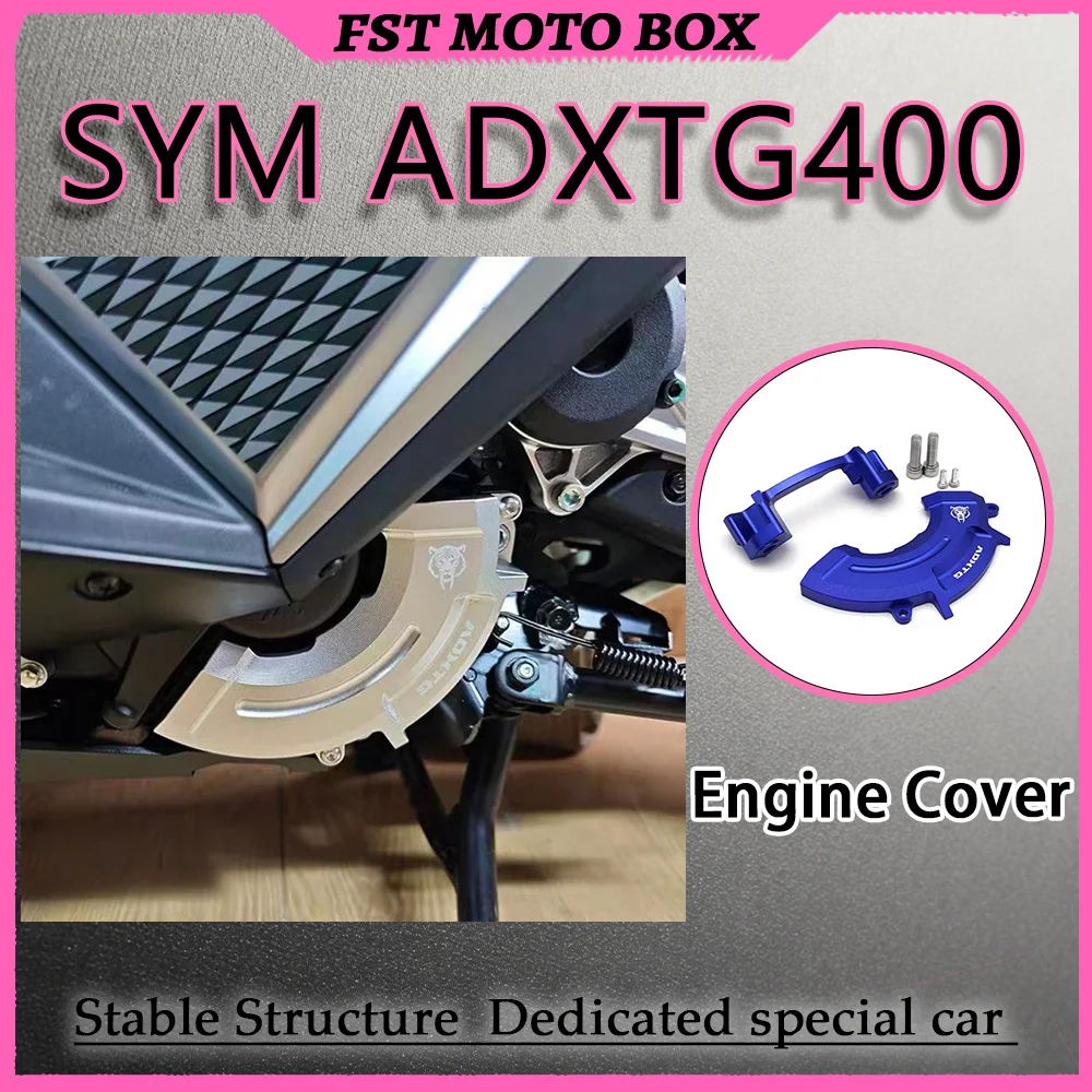 FOR SYM ADXTG400 CNC Aluminum Engine Cover Engine Side Protective Decorative Cover Hollow Design for Heat Dissipation