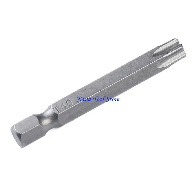 31GJ Electric Screwdriver Drill Bit Screwdriver Bit 50mm 1/4 Inch T5-T40 Torx Head Screwdriver Bit High Performance