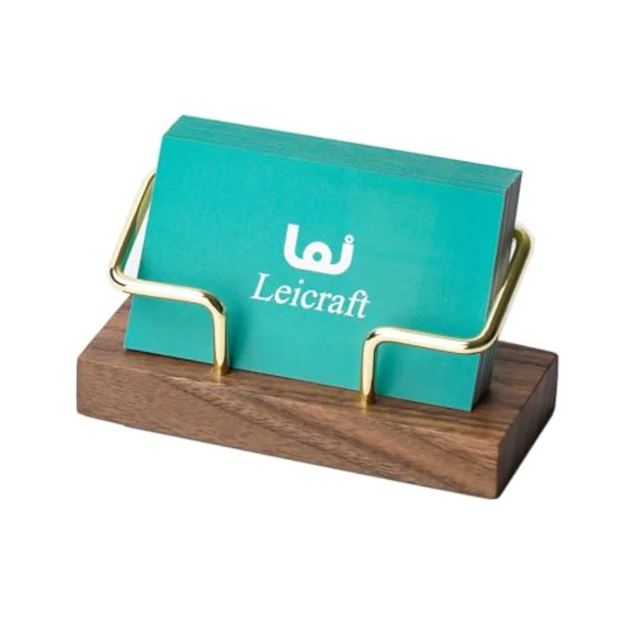 Business Card Holder for Desk, Modern Card Organizers and Office Desk Accessories for Men and Women