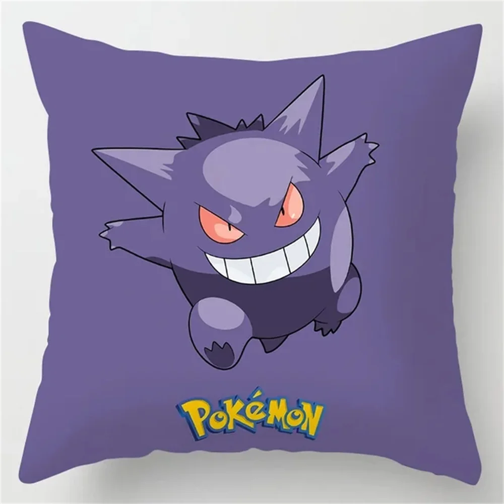 Anime Figure Pokemon Cushion Cover Cartoon pikachu Pillowcase Sofa Car Home Plush Cover Bedroom Decoration Christmas Gifts Toys