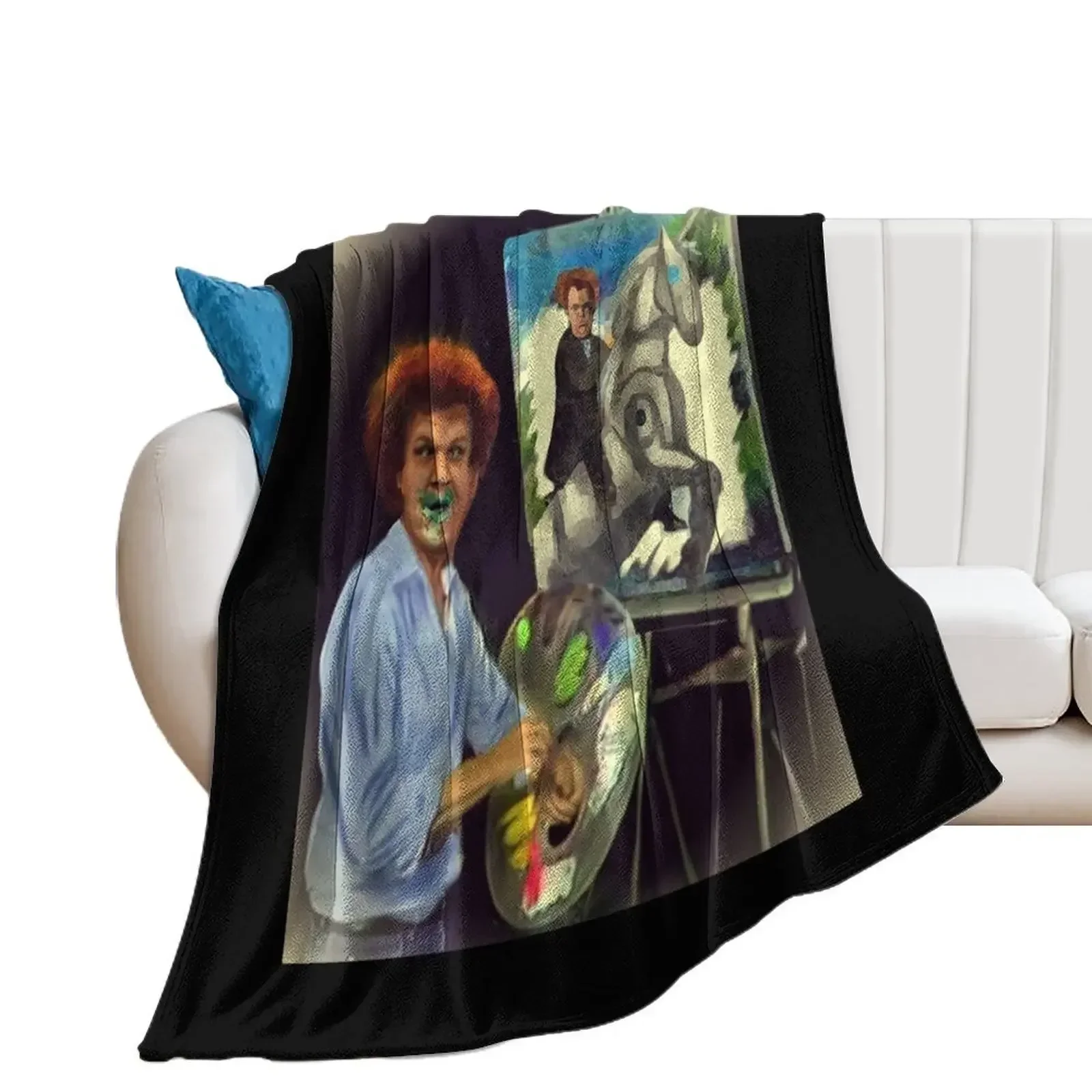 Steve Brule paints Throw Blanket Polar Luxury St Decorative Sofas Thins Blankets