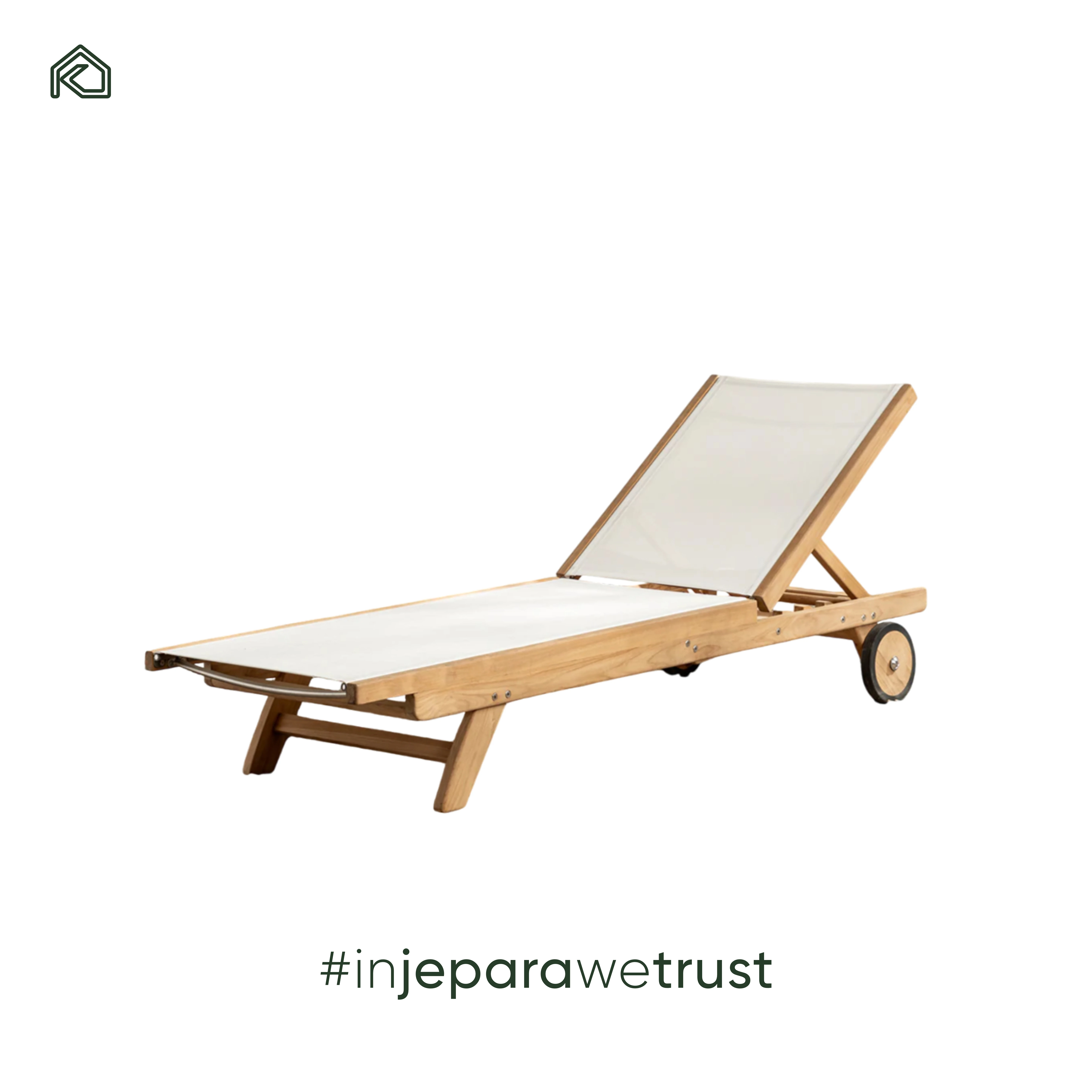 Modern Design Solid Teak Wood Sun Lounger Butylene Outdoor Lounger for Pool Beach Hotel Park Villa Project - Arsen