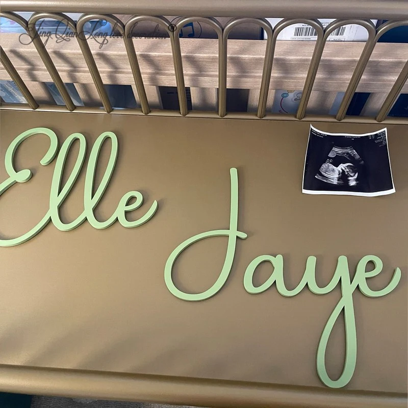 Wooden Name Sign Cut Out Custom Nursery Decor  Personalized Wooden Name Sign – Custom Baby Name Wall Art