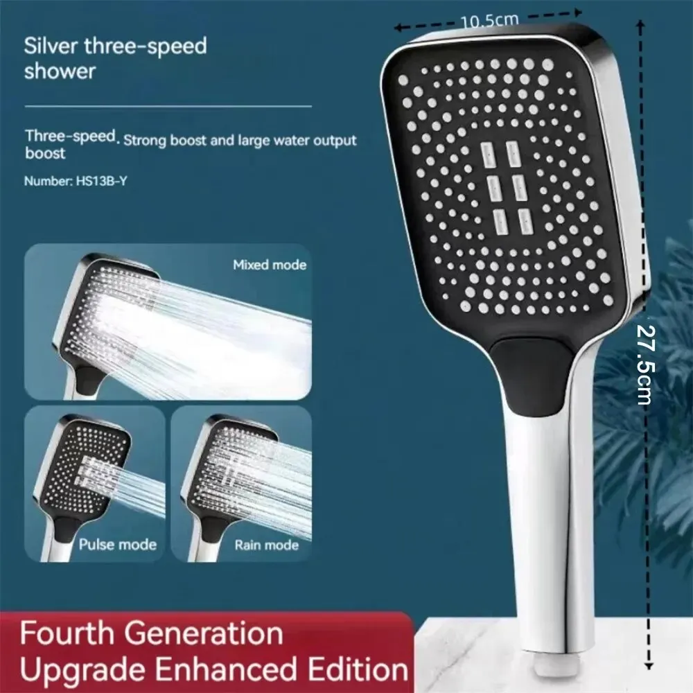 Adjustable Shower Head 3 Mode Rainfall Shower Large Flow Showerhead High Pressure Water Saving Shower Mixer Bathroom Accessories image 5