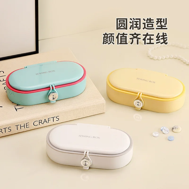 

Магнитный швейный набор, портативный набор для шитья с игольчатым нитевдевателем, портативный швейный набор для студентов, для использования в общежитии и в путешествиях, с 16 цветными нитками