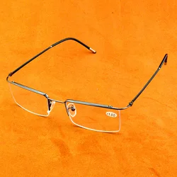 Titanium Alloy Business Men For Intelligence Progressive Multifocal Commercial Reading Glasses Bifocal +1 +1.5 To +4