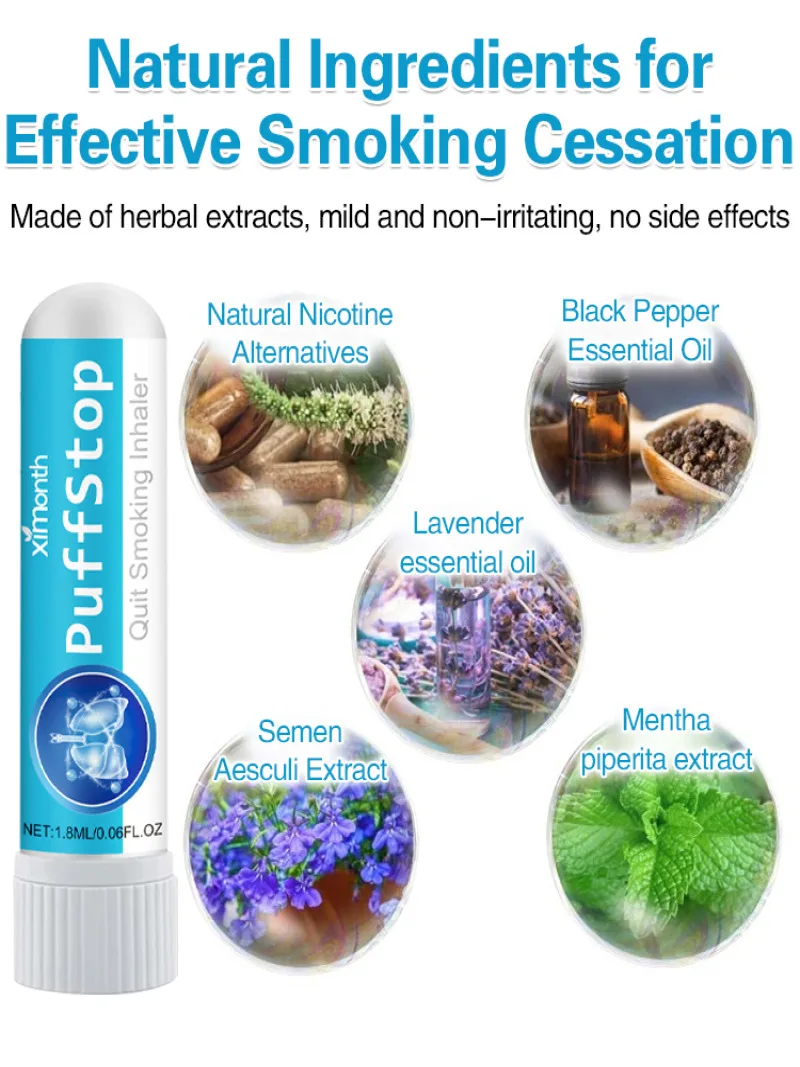 Quit smoking inhalation stick Relieve cough and throat discomfort to assist smoking cessation