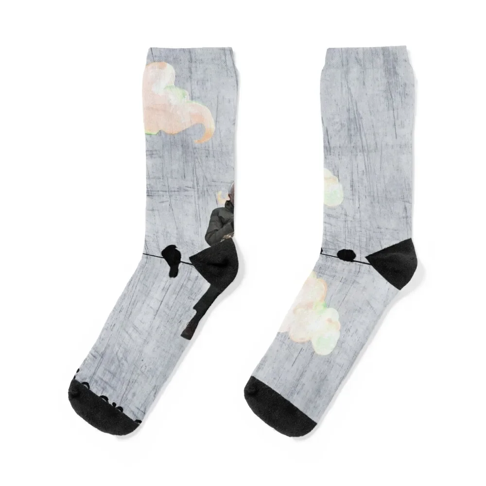 bernie sanders with the birdies on a wire Socks man Antiskid soccer Woman Socks Men's