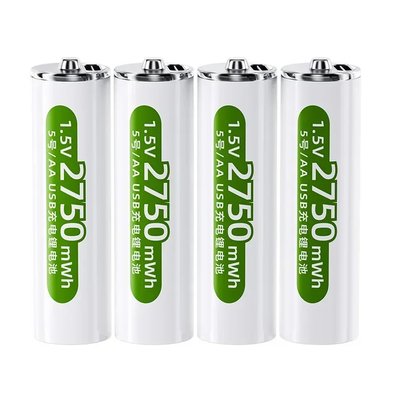 1.5V AA 2750mWh  USB аккумулятор аа Lithium Batteries Rechargeable battery Pilha Recarregavel