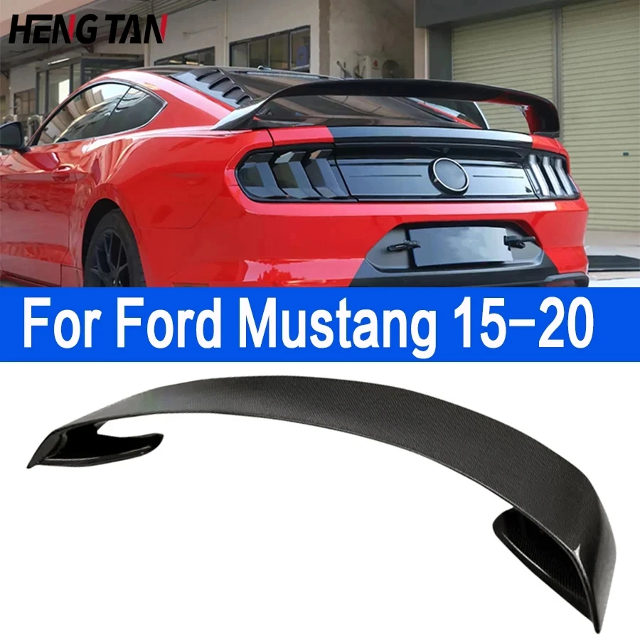 For Ford Mustang 2015-2020 350 Carbon Fiber Tail fins Rear Trunk Spoiler Guide Wing Rear Wing Car Trunk Diverter upgrade body ki