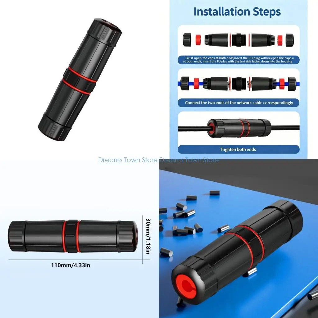 HX6A Waterproof Networking Connector For Security Cameras And POE Systems