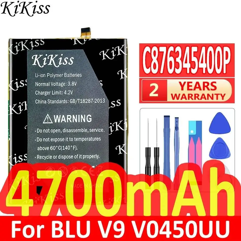 

Mobile Phone Battery For Blu V9 V0450UU C876345400P 4700mAh Premium Replacement Long-Lasting