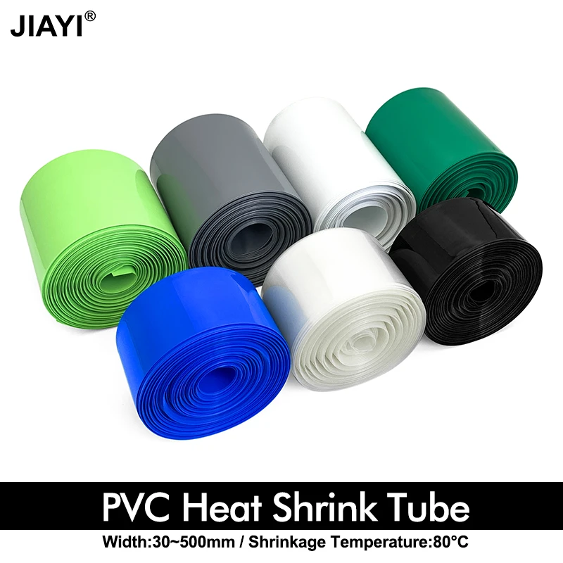 PVC Thermal Shrink Wrapped Sleeve Waterproof 30-500mm Wide Tubing Warehouse Energy Storage Lithium Battery Insulation Cover
