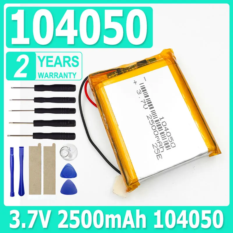 Rechargeable 3.7V Brand-New Battery 104050 Lithium Polymer Battery Li-Po li ion Lipo cells For GPS MP3 MP4 Driving Recorder