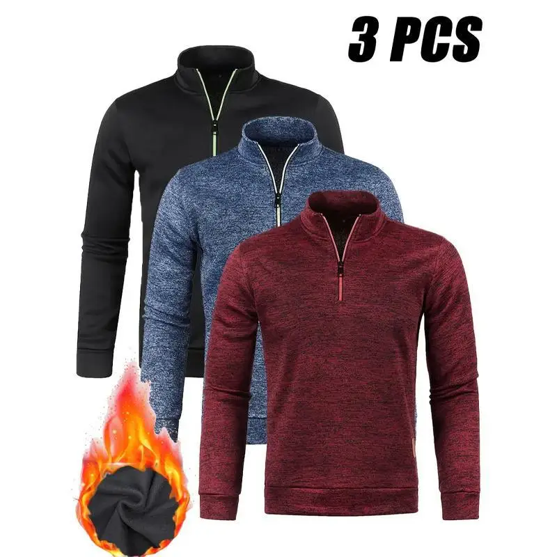 

Men's Zip Neck Knitwear Cross-Border External Zipper Design Deformable Resistant Spring Summer Autumn Winter Seasonal Sweater