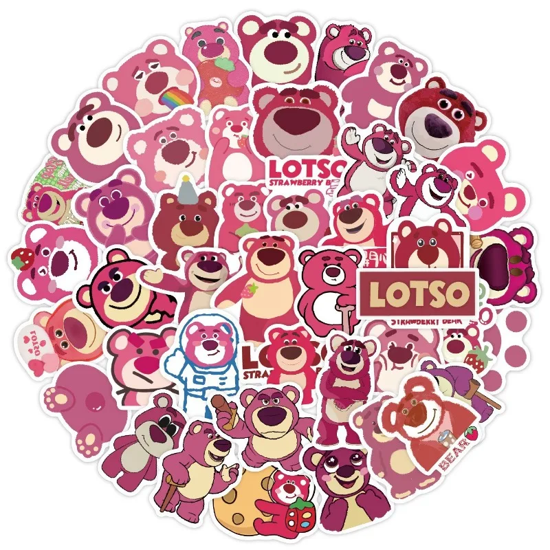 50pcs Lotso Cartoon Stickers Suitcase Water Cup Stationery Mobile Phone Car Scooter Laptop Refrigerator Decorative Stickers