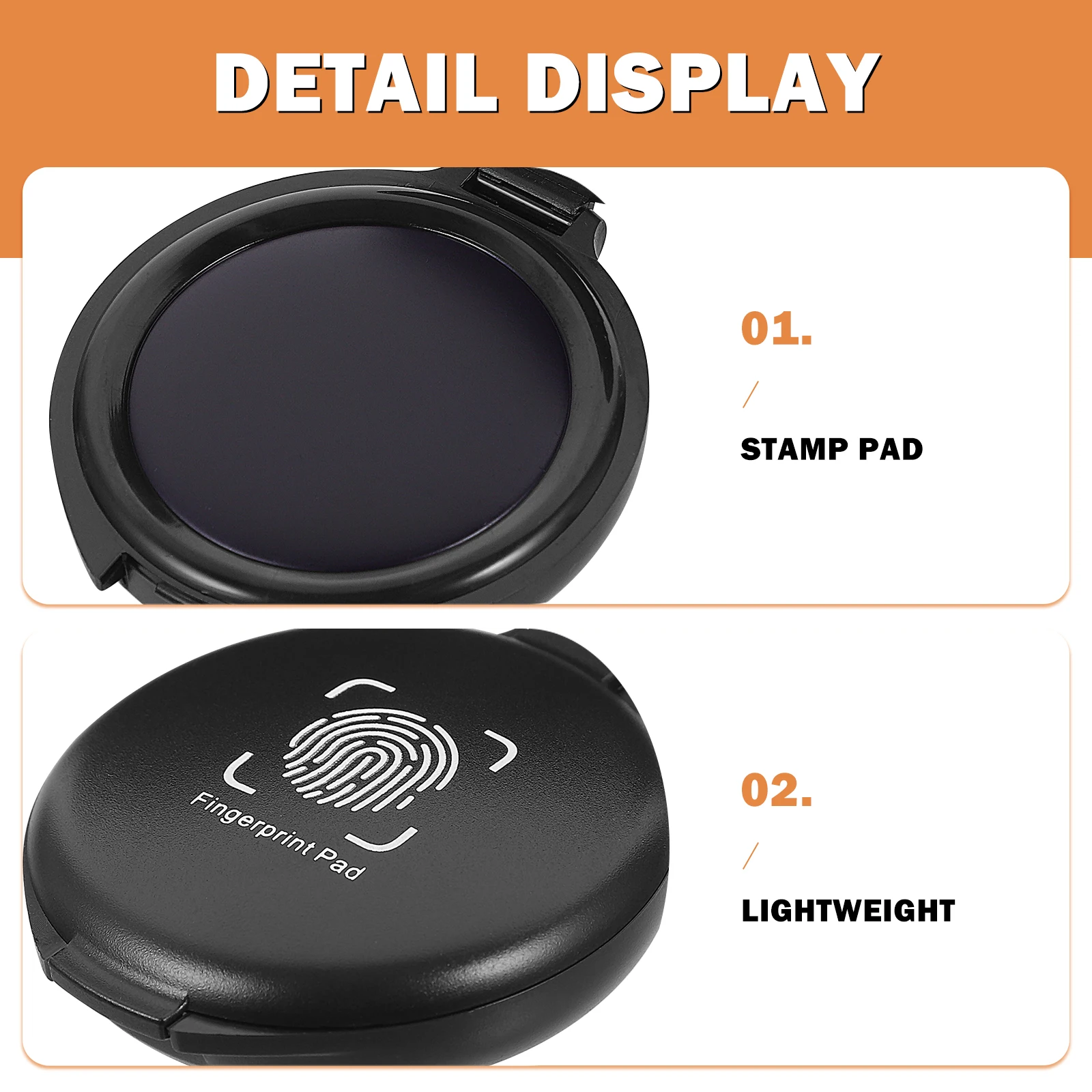 Portable Mini Round Inkpad Multi-Use Stamping Pad Tool for Office Financial Documents Accountant Supplies Essential