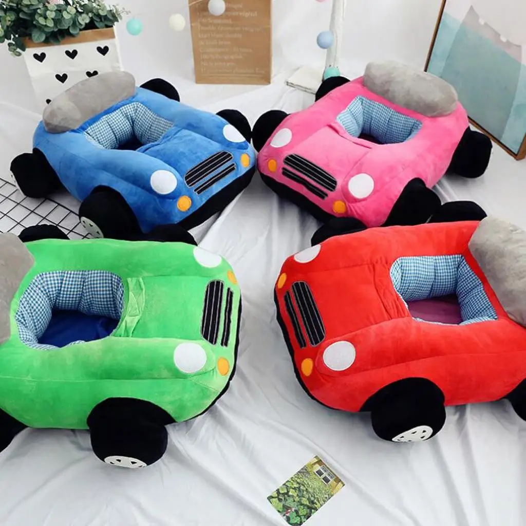 Cute Animal Children Seat Sofa Cover Cozy Bean Bag Chair for 6 Months and Up Playroom Nursery Furniture