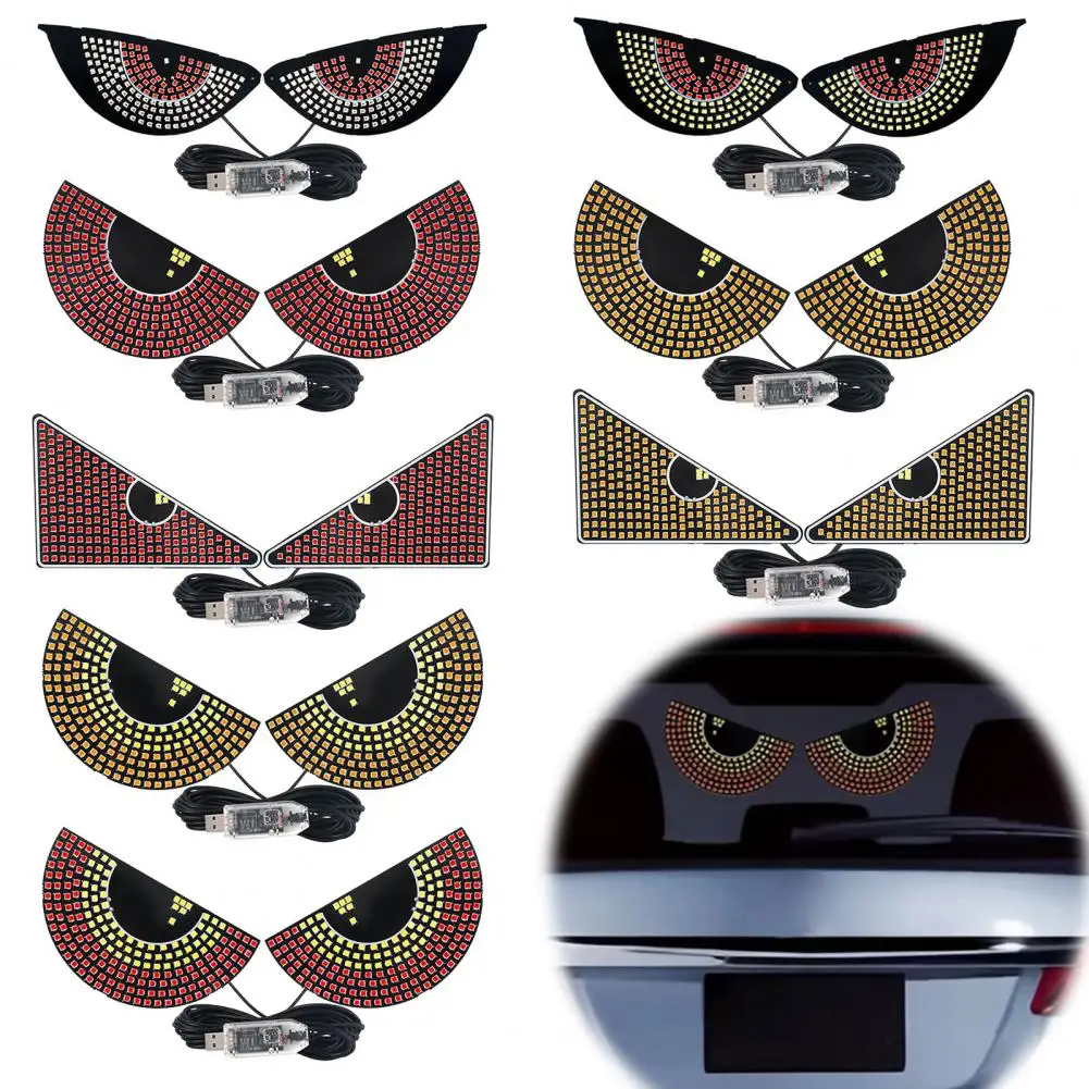 Devil Eyes LED Light for Car Windshield, USB Plug-in & Play Car LED with 11 Modes Demon Sign for SUVs Pickups Trucks RVs