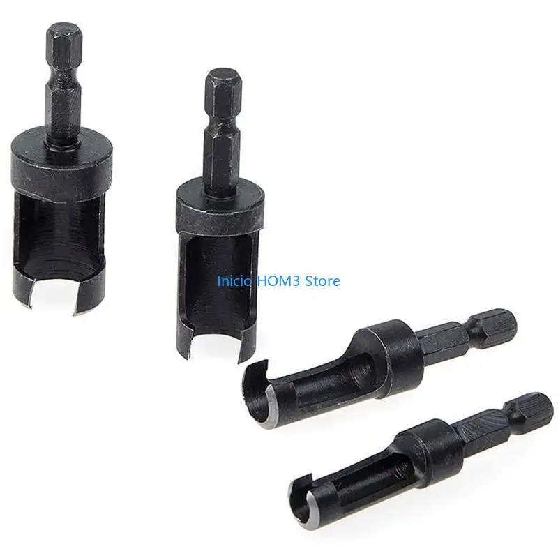 A5YD 6mm/ 10mm/ 13mm/ 16mm 4pcs 목재 플러그 홀 커터 비트 키트 목공 도구