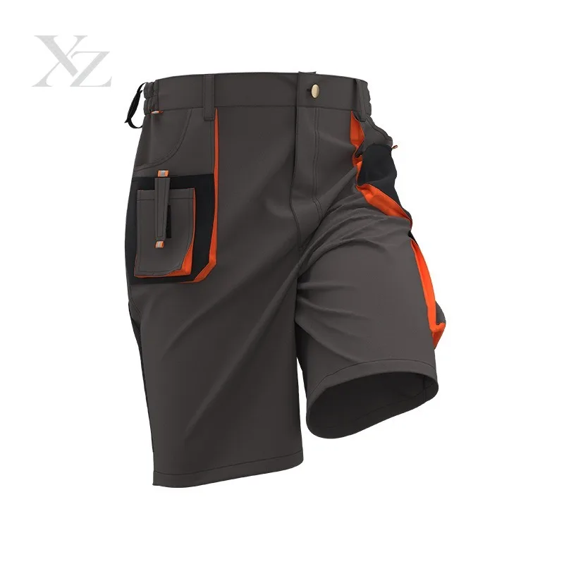 Durable Men's Work Shorts Multi-Pocket Cargo Shorts Quick Dry Breathable Labor Safety Pants for Construction Hot Sale