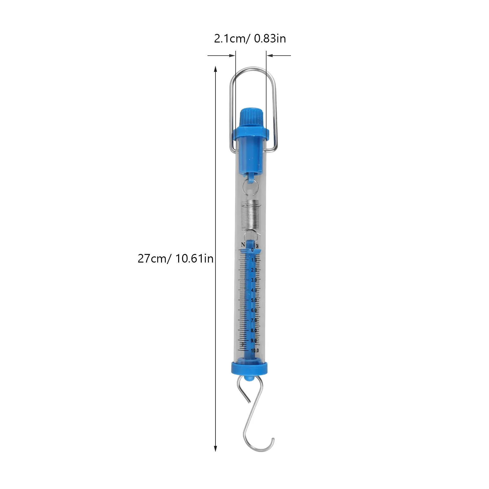 Spring Balance Tubular Hanging Tube Round Scale Accurate Force Meter for Physics Teaching Experimental Science Measurement