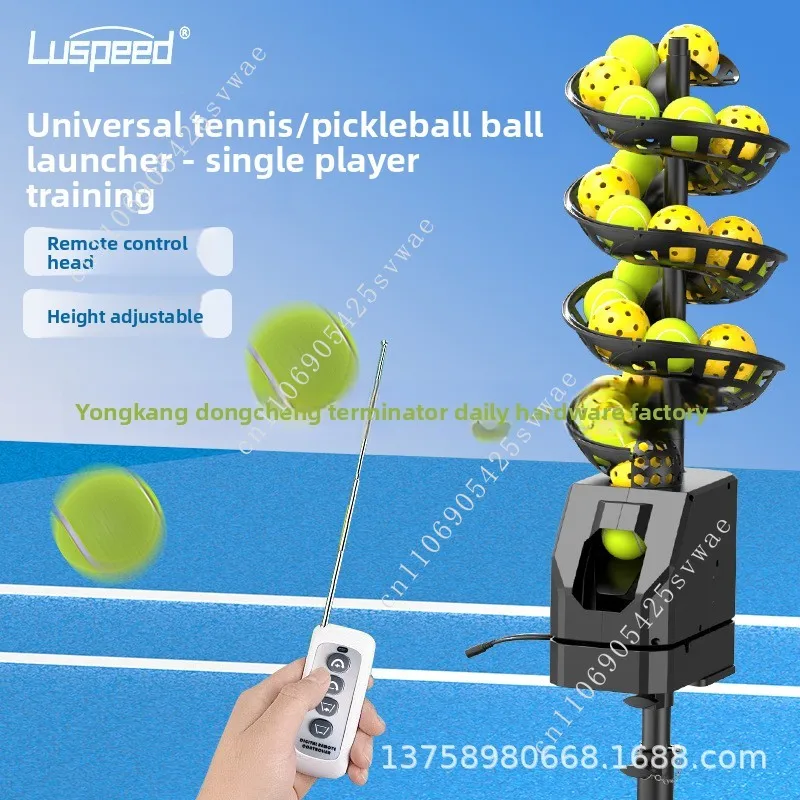 

Tennis Pickball Single Practice Service Machine with Catch Net Practitioner Portable Coach Assisted Throwing Machine