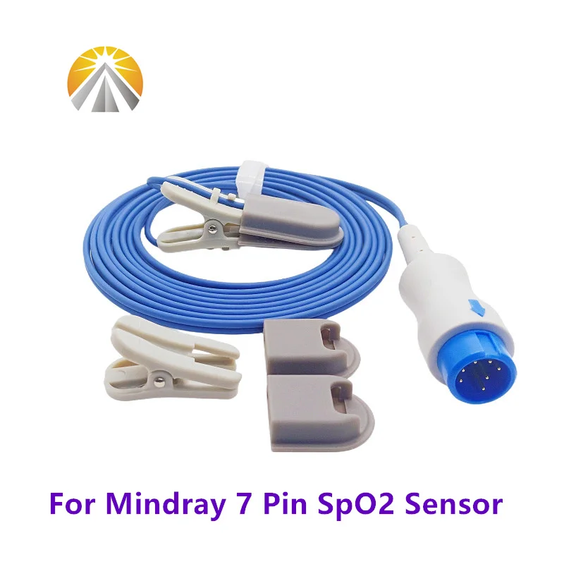 Reusable 7 Pin Adult Child Neonate SpO2 Sensor for Mindray Beneview T5 T8 iPM8 iMEC10 Beneheart Patient Monitor Mindray Tech