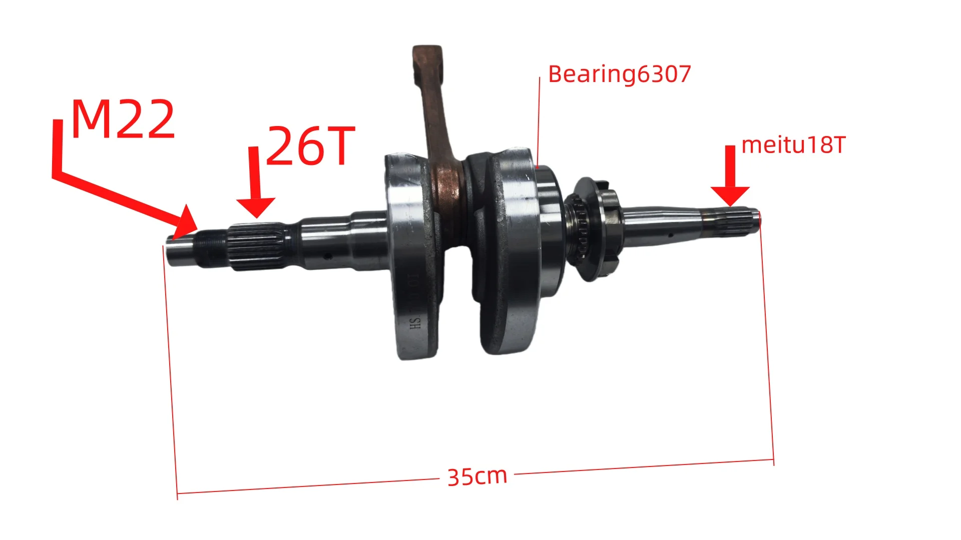 Genuine 1:5 Taper Crankshaft Connecting‑Rod For Hisun 700 UTV ATV PN: P007000132000000