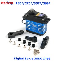 Digital Servo 35KG Large Torque High Voltage IP68 180 270 Degree Steel Gear Servo Motor for 1:8 1:10 TRX6 Scx10 RC Crawler